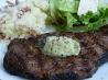 Sacr&eacute; Boeuf Sirloin Steak Topped With Mustard Herb Butter