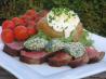Sacr&eacute; Boeuf Sirloin Steak Topped With Mustard Herb Butter. Recipe by French Tart