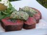 Sacr&eacute; Boeuf Sirloin Steak Topped With Mustard Herb Butter
