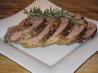 Sun-Dried Tomato and Herb Stuffed Leg of Lamb. Recipe by The Flying Chef