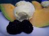 Cassis-Splashed Melon With French Vanilla Ice Cream & Blackb. Recipe by LifeIsGood