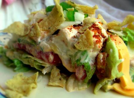 Mexican Layered Salad. Photo by Andi of Longmeadow Farm