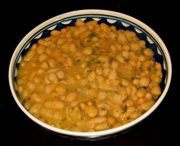 Fassuliah K'dra -- Beans With Saffron (Morocco - North Africa). Photo by Nasseh