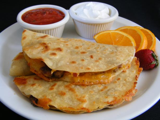 Sausage Cheese Quesadillas (Oamc). Photo by Seasoned Cook
