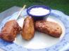Blue Cheese and Bacon Mini Corn Dogs. Recipe by Bay Laurel