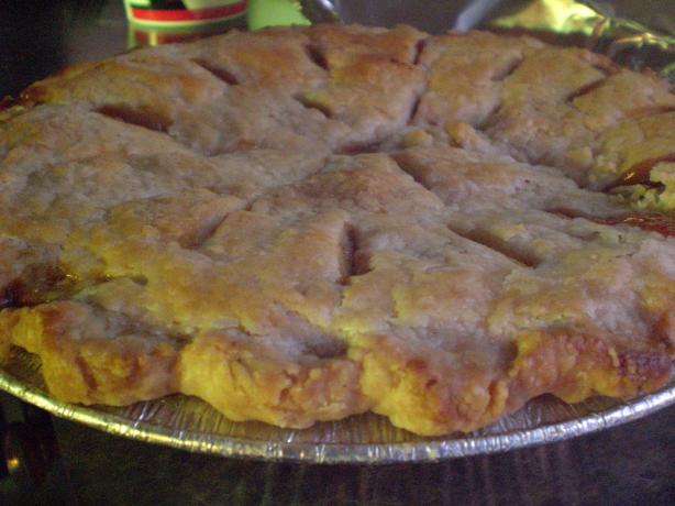Fresh Peach Brown Sugar Pie. Photo by Rollin in the Dough!