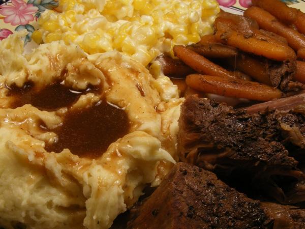 Maureen's Crock Pot Beef & Carrots in Wine. Photo by Lavender Lynn