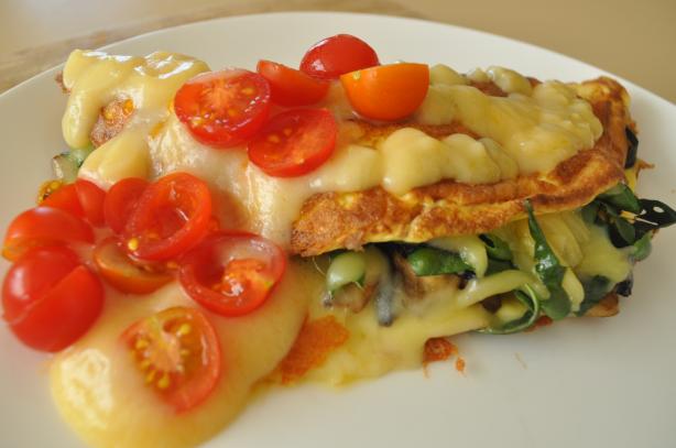 Mushroom Spinach Omelet. Photo by I'mPat
