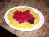 Valentine's Day Pasta in Pink Beetroot Sauce. Photo by Wild Thyme Flour