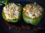 Vegetable Chili Stuffed Peppers. Photo by Mami J
