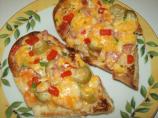 Abbey's Melted Cheddar, Sausage and Olive Sandwich