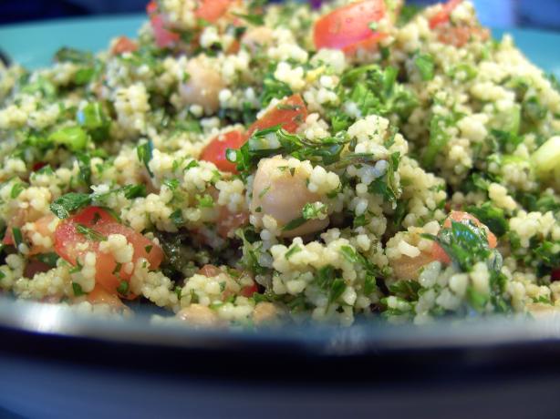 Tabouli & Chickpea Couscous Salad. Photo by JustJanS
