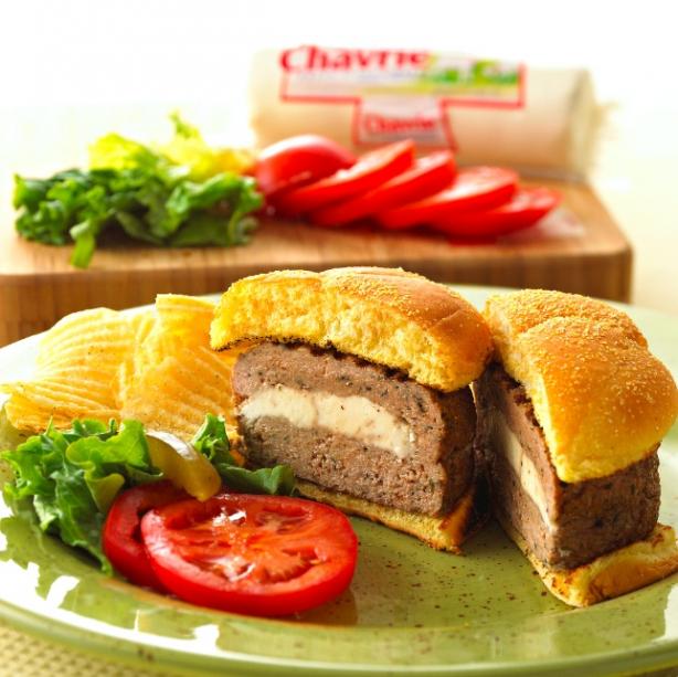 Chavrie Stuffed Turkey Burger!. Photo by Corrinne J