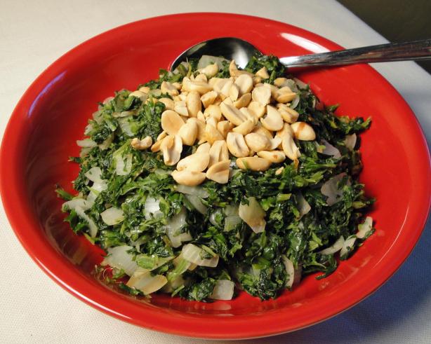 Spinach and Groundnuts (Peanuts - Eastern Africa). Photo by Debbwl