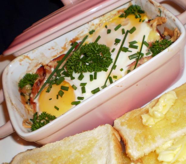 Mushrooms, Cheese, Eggs and Ham Breakfast Special. Photo by Tisme
