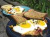 Mushrooms, Cheese, Eggs and Ham Breakfast Special