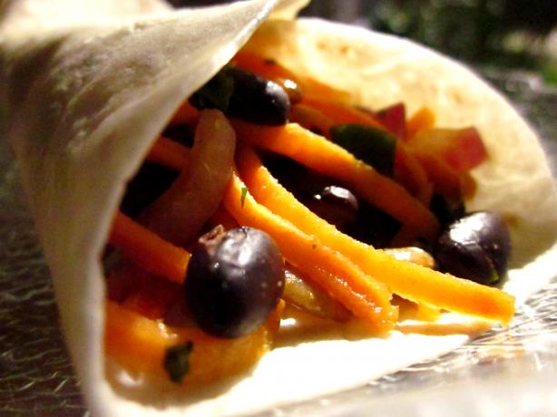 Yam and Black Bean Wraps (Louisiana). Photo by gailanng
