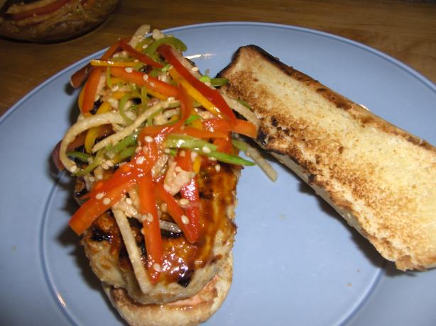 Chinese Chicken Burgers With Rainbow Sesame Slaw-Contest Winner!. Photo by Slatts
