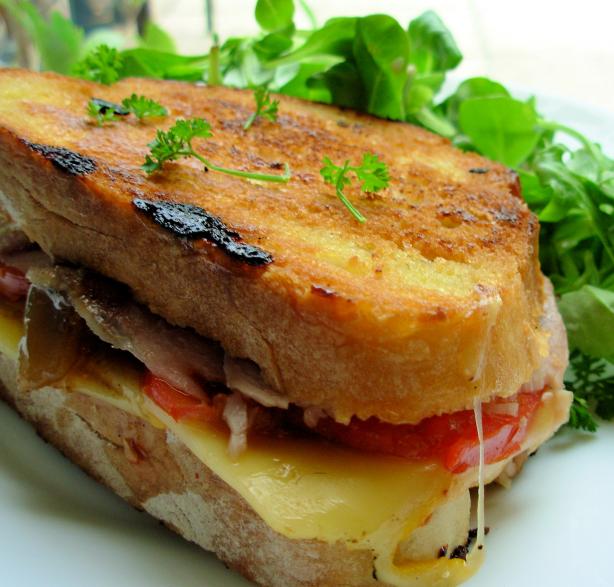 A Grilled Roasted Turkey & Provolone Sandwich. Photo by French Tart