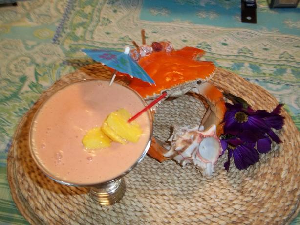 Soft and Delicate Strawberry Coconut Mango Smoothie. Photo by Chef PotPie
