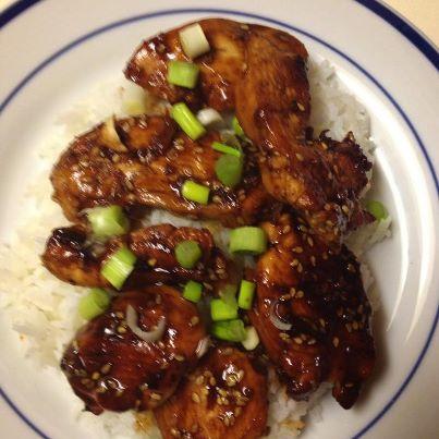 Ginger Scented Honey Hoisin Chicken Thighs With Sesame. Photo by Aussie-In-California