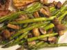Roasted Asparagus With Mushrooms. Recipe by MarthaStewartWanabe