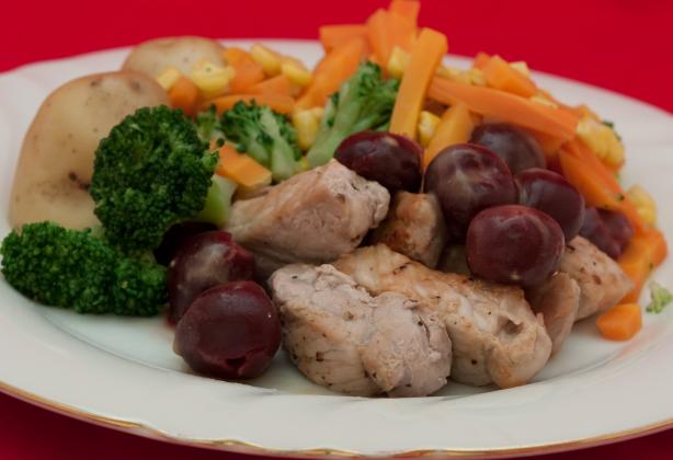 Pork Medallions With Cherry Sauce. Photo by Peter J