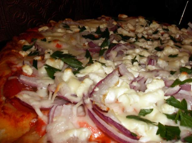 Smoked Salmon, Tomato and Feta Pizza. Photo by mersaydees