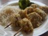 Pork Brochettes With Shredded Coconut. Photo by Krista Roes