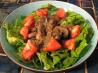 Shiitake Mushrooms With Garlic and Shallots on Greens. Recipe by MarraMamba