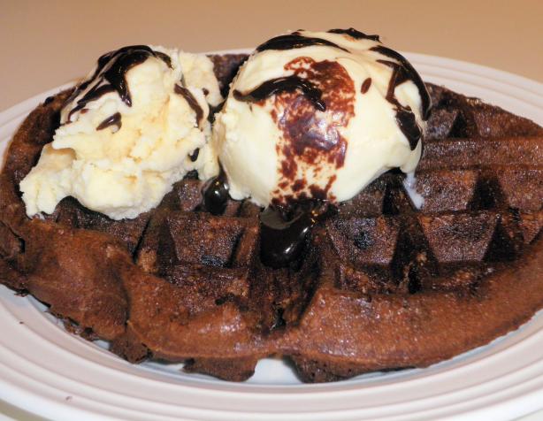 Sourdough Chocolate Malt Dessert Waffles. Photo by Bonnie G #2