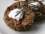 Pecan and Mushroom Burger  With Blue Cheese Sauce
