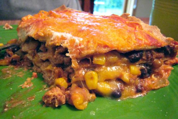Stacked Burrito Pie. Photo by yogiclarebear