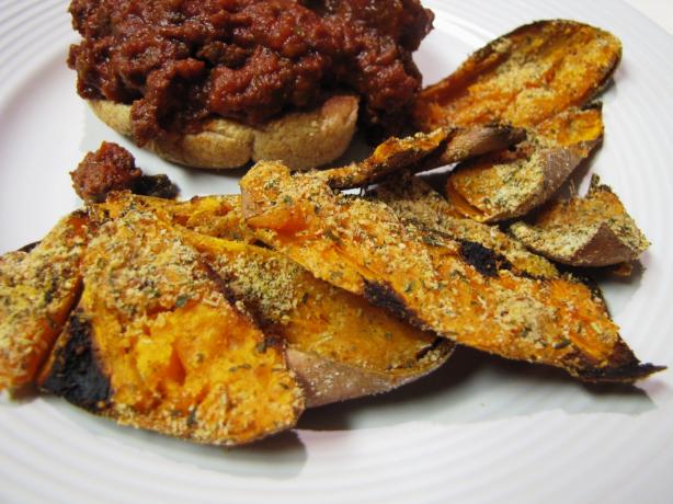 Parmesan-Roasted Sweet Potato Skins. Photo by loof