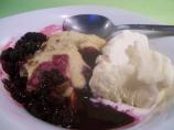 Berry-Peach Cobbler With Sugared Almonds