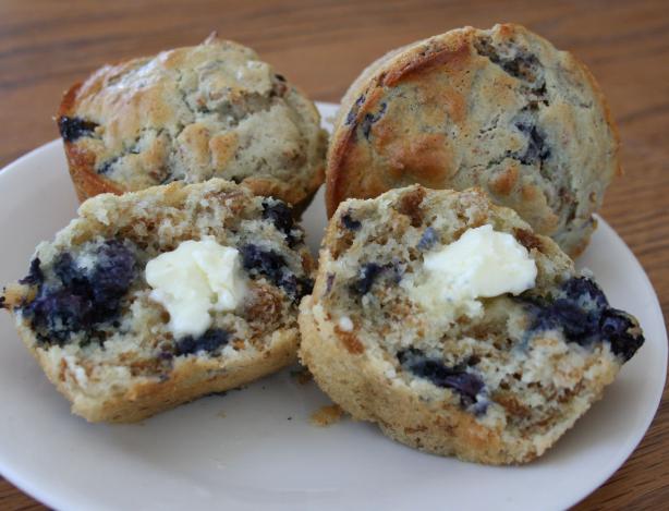 Blueberry Bran Muffins. Photo by The Homemaking Helper
