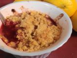Individual Peach and Blueberry Crumbles