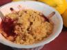 Individual Peach and Blueberry Crumbles