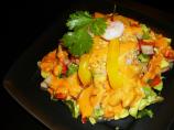 Shrimp Bulgur Salad With Avocado Relish and Chipotle Dressing