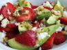 Avocado Strawberry Salad With Feta and Walnuts in a Tarragon Vin