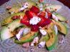 Avocado Strawberry Salad With Feta and Walnuts in a Tarragon Vin