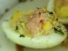 Relish and Ham Deviled Eggs. Recipe by lauralie41