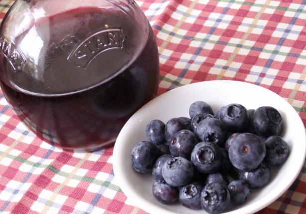 Blueberry Pomegranate Infused Red Wine Vinegar. Photo by JanuaryBride