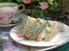 Cream Cheese Tea Sandwiches With Salad Burnet. Recipe by Cookgirl