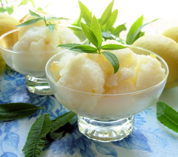 Lemon Verbena Ice Cream from a French Country Herb Garden. Photo by French Tart