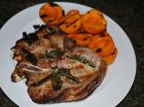 Grilled Apricots & Pork Chops