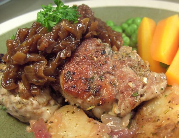 Pork With Sweet Onion Marmellata. Photo by JustJanS