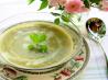 Chilled Summer Lettuce, Lovage and Garden Pea Soup
