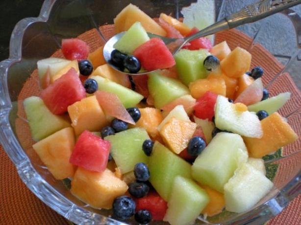Blueberry Melon Salad With Thyme Syrup. Photo by gemini08