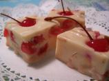 White Chocolate Bakewell (Cherry and Almond) Fudge